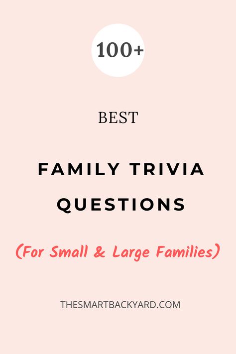 Are you looking for the #best trivia questions for your #family this #weekend? This article features some of the best family #trivia #questions for you. They are #unique, balanced and ideal for a family with #kids, #teens and #adults. Have #fun! Family Jepordy Questions, Family Trivia Questions Ideas, Family Trivia Questions And Answers, Family Quiz Questions And Answers, Kids Trivia Questions, Family Quiz Questions, Family Trivia Questions, Trivia Questions For Adults, Funny Trivia Questions