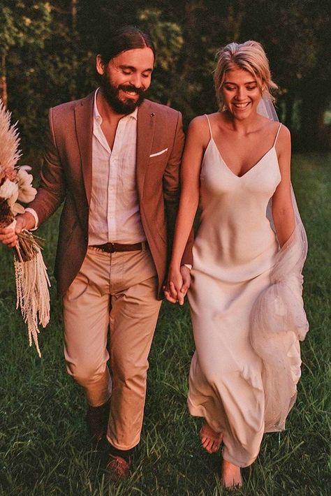 18 Stylish Groom Attire For Bohemian Wedding ❤  groom attire brown jacket casual rustic joeywillis⁠⠀ #weddingforward #wedding #bride Simple Beach Wedding Dress, Burgundy Prom Dress Long, Simple Wedding Dress Boho, Cheap Wedding Dress Boho, Simple Wedding Dress Beach, Simple Beach Wedding, Spaghetti Strap Wedding Dress, Elegant Bridal Gown, Groom Wedding Attire