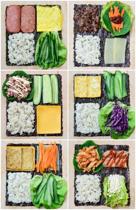 Folded Kimbap, Koreansk Mad, Makanan Rendah Kalori, Sushi Recipes Homemade, Resep Diet, Makanan Diet, Korean Recipes, Sushi Recipes, Food Trends