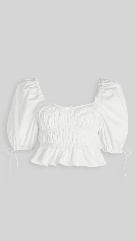 20 Pretty Summer Tops to Buy If You're Tired of T-Shirts | Who What Wear Pretty Summer Tops, White Outfits For Women, White Summer Tops, Pretty Tops, All White Outfit, American Girl Clothes, Pretty Top, Lemon Dress, For Love & Lemons