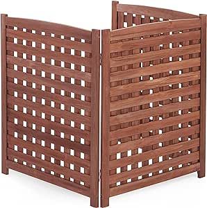 Air Conditioner Fence Screen Outside, Cedar Privacy Fence 3 Panels to Hide AC & Trash Enclosure, 32"W x 38"H Cedar Privacy Fence, Trash Enclosure, Air Conditioner Fence, Air Conditioner Hide, Ac Unit Cover, Outdoor Air Conditioner, Ac Cover, Wood Privacy Fence, Fence Screen