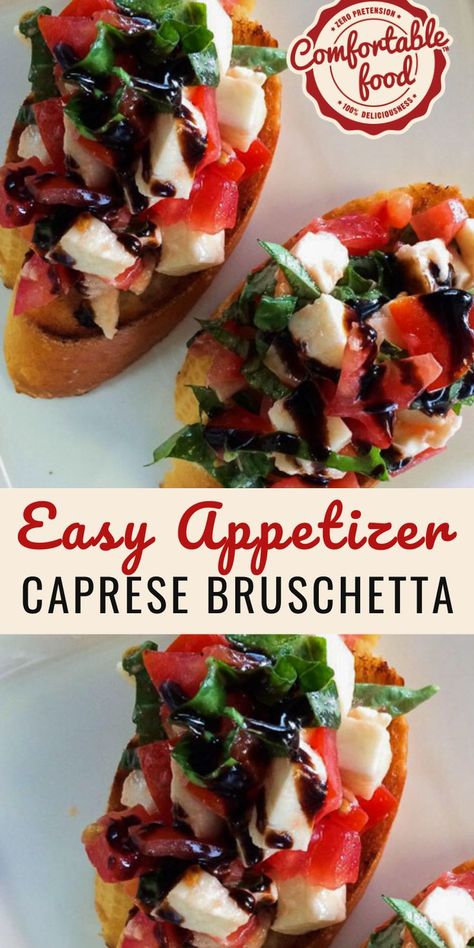 This bruschetta recipe is SO good. The bread makes it #easy to eat as finger food, and provides the perfect crunchy base to contrast the fresh salad topping #easyrecipes #onthetable #appetizer #snacks  #bruschetta Bruschetta With Mozzarella, Tomato Basil And Mozzarella, Mozzarella Bruschetta, Italian Caprese, Caprese Bruschetta, Bruschetta Appetizer, Mozzarella Recipe, Salad Topping, Appetizer Easy