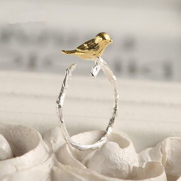 I found this amazing Fashion 925 Sterling Silver Rings Cute Gold Bird Branch Opening Adjustable Finger Rings for Women with US$10.33,and 14 days return or refund guarantee protect to us. --Newchic Silver Bird Ring, Bird Branch, Ladies Silver Rings, Bird Ring, Bird Types, Bird Rings, Silver Bird, Animal Rings, Lady Bird