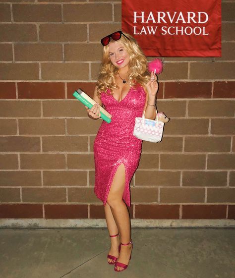 Legally Blonde Reese Witherspoon Elle Woods Halloween Costume Cosplay Halloween Costumes Legally Blonde, Ell Woods Halloween Costume, Elle Woods And Warner Costume, Halloween Costumes Elle Woods, Legally Blonde Outfits Halloween, Legally Blonde Costume Halloween, Elle Woods Costume Halloween, Sharpay Halloween Costume, Blond Costume Ideas