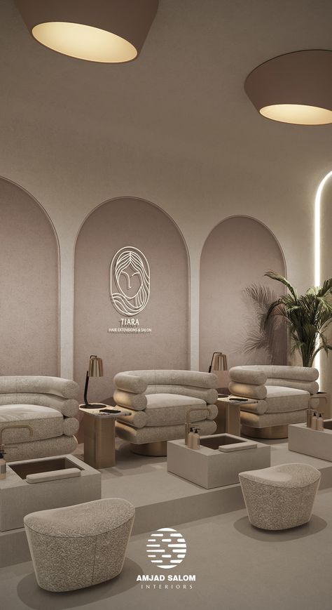 DESIGN BEATY SALON :: Behance Minimal Beauty Salon Design, Lux Beauty Salon, Bridal Store Interior Design, Beauty Shop Interior Design, Beauty Salon Reception Area, Beauty Salon Video, Luxury Hair Salon Design, Nail Salon Layout, Beauty Room Decor Salon