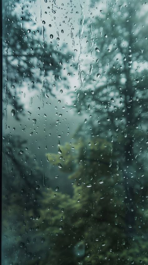 Rain scene village outdoors nature | Premium Photo - rawpixel Raining Forest Wallpaper, Rain On Window Aesthetic, Wallpaper Iphone Forest, Iphone Forest Wallpaper, Rain Phone Wallpaper, Rain Wallpaper Iphone, Iphone Wallpaper Rain, Window View Aesthetic, Bokeh Painting