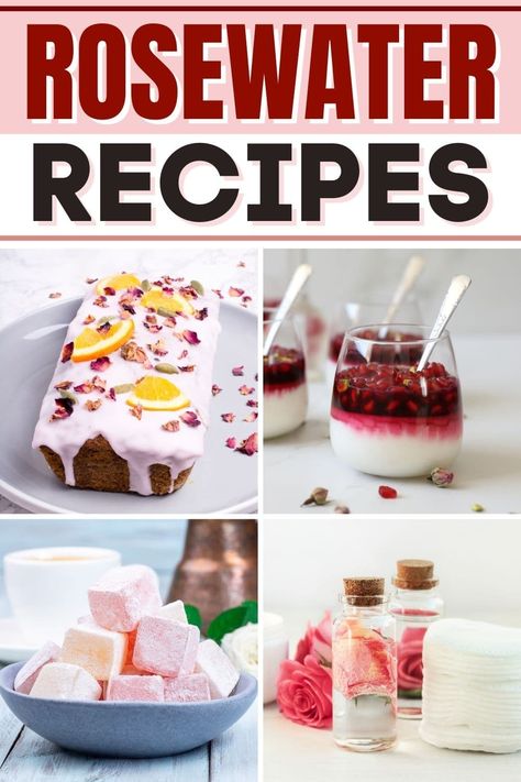 Recipes With Rose Water Desserts, Recipes Using Rose Water, Rose Jam Recipe, Rose Water Desserts, Recipes With Rose Water, Rose Water Recipes, Rose Water Cookies, Rose Water Recipe Desserts, Rose Powder Recipes