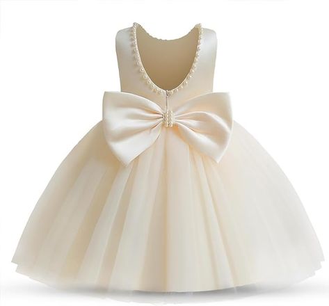 Amazon.com: HNXDYY Toddler Girls Dresses Baby Girl Tutu Dress Princess Beaded Birthday Dress #2029-C Champagne 6-12 Months: Clothing, Shoes & Jewelry Baby Princess Birthday Party, Retro Birthday Party, Retro Birthday Parties, Princess Jasmine Costume, Birthday Party Princess, Tulle Ruffles, Toddler Girl Dress