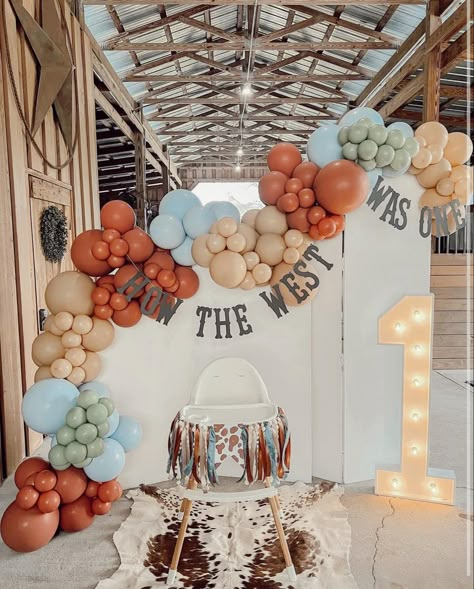 Western First Birthday, Cowboy First Birthday, Marquee Numbers, Wild West Birthday, Rodeo Birthday Parties, 1st Rodeo, Baby First Birthday Themes, Western Birthday Party, Boys First Birthday Party Ideas