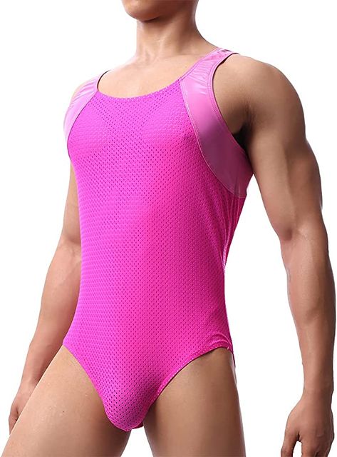 Amazon.com: Men's Breathable Mesh Tank Top One Piece Wrestling Singlet Bodysuit Jumpsuit Leotard Briefs Underwear : Clothing, Shoes & Jewelry Mens Leotard, Wrestling Singlet, Bodysuit Jumpsuit, Mesh Tank Top, Print Fabric, Leotards, Briefs, Shoes Jewelry, The Body