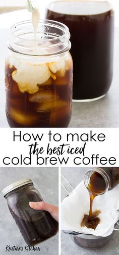 Homemade Cold Brew Coffee, Brew Coffee Recipe, Make Cold Brew, Cold Brew Coffee Recipe, Cold Brew Coffee Concentrate, Cold Brew Recipe, Cold Brew At Home, Making Cold Brew Coffee, Iced Coffee At Home