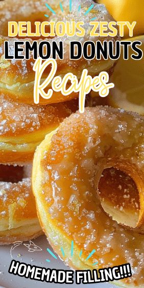 Zesty Lemon Donuts Donut Batter, Doughnut Recipe Easy, Peanut Butter Oatmeal Cookies, Rays Of Sunshine, Donuts Recipe, Salted Caramel Chocolate, Doughnut Recipe, Lemon Flavor, Baked Donuts