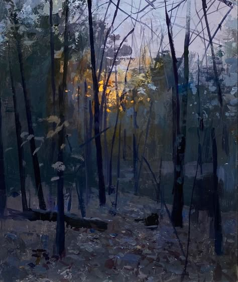 Jeremy Miranda Painting, Miranda Painting, Jeremy Miranda, Fire Sketch, 18th Century Landscape, Spring Sunset, Environment Painting, Forest Light, Ap Studio Art