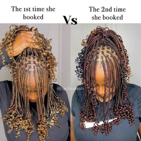 Knotless Braids With Real Hair, Short Curly Knotless Braids Hairstyles, New Knotless Braid Styles, Shirley Temple Knotless Braids, Braid Mixing, Mixed Knotless Braids, Small Short Knotless Braids, African Braids Hairstyles 2023, Short Curly Knotless Braids