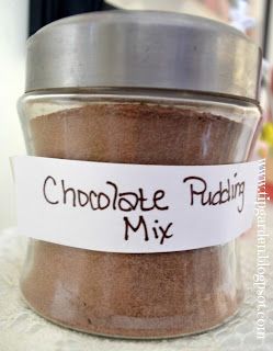 chocolate pudding mix Jar Mixes, Homemade Dry Mixes, Mix Chocolate, Mango Pudding, Homemade Pudding, Diy Mixes, Homemade Pantry, Diy Spices, Dry Mixes