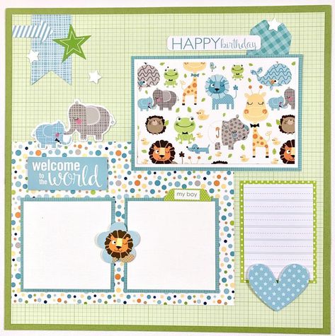 Baby Boy Scrapbook Page Kit or Premade 6 Pages Pre-Cut with | Etsy Baby Boy Scrapbook Layouts, Baby Boy Book, Scrapbook Punches, Scrapbook Themes, Scrapbooking Layouts Travel, Boy Scrapbook Layouts, Scrapbook Design Layout, Baby Scrapbook Pages, Scrapbooking Layouts Baby