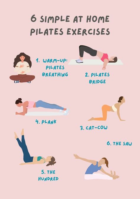 6 Simple at Home Pilates Exercises 🧘‍♀️✨ Beginners Pilates At Home, Easy Pilates Workout At Home, Easy Full Body Workout At Home, Easy Pilates For Beginners, At Home Pilates Workout For Beginners, Pilates Home Workout, Pilates At Home For Beginners, Beginner Pilates At Home, Pilates Bridge