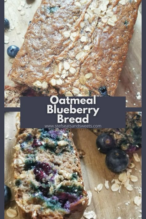 Healthy Blueberry Bread, Blueberry Oatmeal Bread, Blueberry Oats, Oatmeal Blueberry, Carrot Cake Bread, Loaf Breads, Chocolate Oatmeal Bars, Healthy Oats, Banana Oatmeal Pancakes