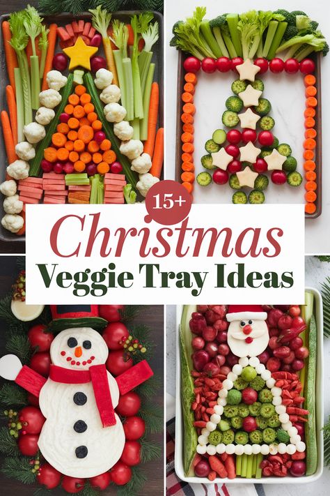 Small Relish Tray Ideas, Christmas Tray Ideas Food, Christmas Veggies For Kids, Vegetable Tray For Christmas, Santa Veggie Platter, Christmas Tree Veggie Tray Platter Ideas, Christmas Fruit And Veggie Tray Ideas, New Years Veggie Tray Ideas, Christmas Veggie Tray Ideas Simple