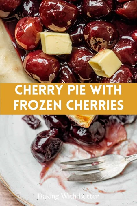 Yummy Cherry Pie, a unique and flavorful dessert made easy with frozen cherries. Cherry Pie Filling With Frozen Cherries, Cherry Pie With Tart Cherries, Frozen Cherry Pie Recipe, Cherry Pie Canned Cherries, Frozen Cherry Pie Filling, Cherry Pie From Scratch, Cherry Pie From Frozen Cherries, Cherry Pie Filling From Frozen Cherries, Cherry Pie With Canned Cherries