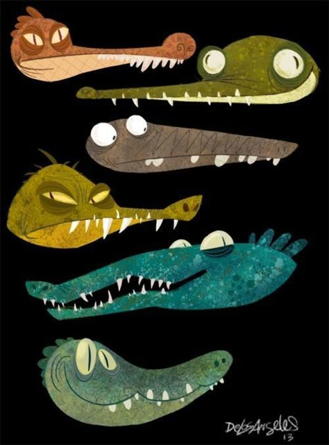 #characterdesign #animal #alligator #crocodile #art #illustration | Character illustration, Character design references, Character design Crocodile Illustration, Alligators Art, Life Illustration, 동화 삽화, Posca Art, Animal Character, Crocodiles, Illustration Character, Illustration Character Design