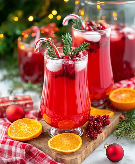 Pink Lady Punch, Prancers Punch, Red Sleigh Sparkler Punch, Red Punch Recipe, Christmas Punch For Kids, Rudolph Punch, Run Punch, Red Punch Recipes, Easy Punch Recipe