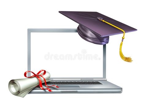 Graduation education internet web online diploma. Computer laptop representing g , #sponsored, #web, #online, #internet, #Graduation, #education #ad Computer Certificate, Diploma Illustration, Certificate Illustration, About Computer, Diploma Certificate, Stock Photography Free, Social Media Business, Computer Laptop, Graduation Cap