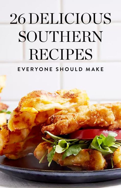 26 Southern Recipes Everyone on Earth Should Make via @PureWow Whole 30 Desserts, Southern Comfort Foods, State Recipes, Recipes Soul Food, Classic Southern Recipes, Southern Soul Food, Southern Cooking Recipes, Southern Dinner, Deep South Dish