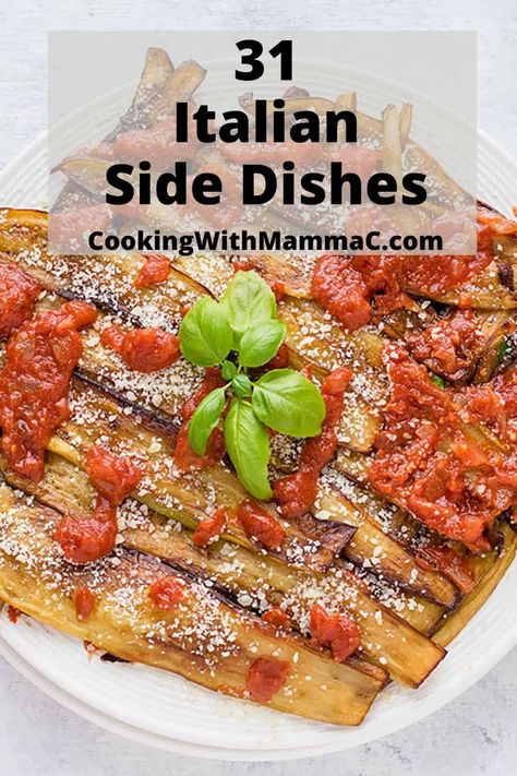 Enjoy this collection of my best Italian side dishes! Whether you need menu ideas for Easter or Christmas or just want a great side dish for pizza, you'll find delicious options here. #italiansidedishes #italiansides #sidedishrecipes Italian Vegetable Dishes, Italian Dinner Menu, Lasagna Side Dishes, Pizza Side Dishes, Christmas Dinner Side Dishes, Authentic Italian Dishes, Italian Side Dishes, Easter Side Dishes, Italian Menu