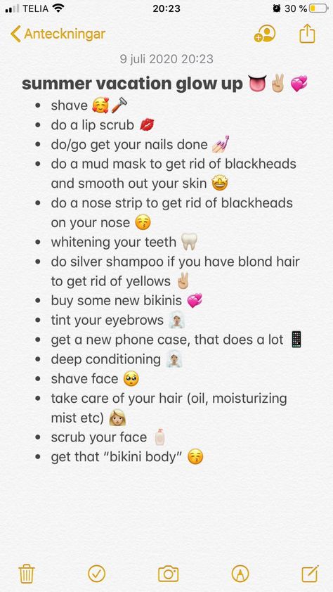 summer vacation glow up checklist 💞 Glow Up List, Glow Up Ideas, Glow Up Checklist, Beauty Routine Checklist, Glow Ups, Beauty Tips For Glowing Skin, Vie Motivation, Get Rid Of Blackheads, Baddie Tips