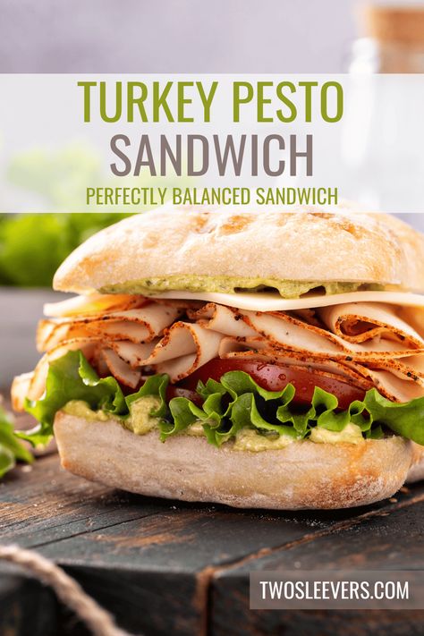 Turkey Pesto Sandwich Recipe | Better Than Starbucks Turkey Pesto Croissant Sandwich, Turkey Pesto Sandwich Recipes, Ciabatta Turkey Sandwich, Easy Turkey Sandwiches, Turkey Recipes Sandwich, Simple Turkey Sandwich, Healthy Turkey Sandwich Recipes, Smoked Turkey Sandwich Recipes, Sandwich Toppings Ideas