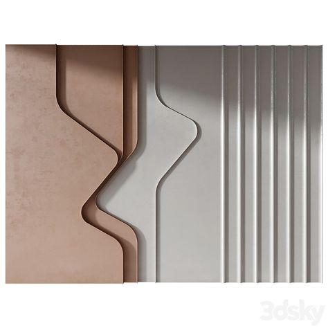 Panel 097 - Other decorative objects - 3D model Grooves On Wall, Mdf Wall Panel Ideas, Wall Paneling Design, Wall Panelling Design, Wall Panel Texture, Wall Cladding Designs, Mdf Wall Panels, Modern Wall Paneling, Wood Wall Panel