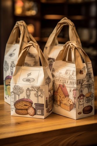 Wholesale Custom Sustainable Patisserie Paper Bags Solutions | Myerton Packaging Eco Packaging Design, Food Delivery Packaging, Bakery Packaging Design, Biscuits Packaging, Cupcake Packaging, Bread Packaging, Paper Bag Design, Bakery Design Interior, Baking Packaging