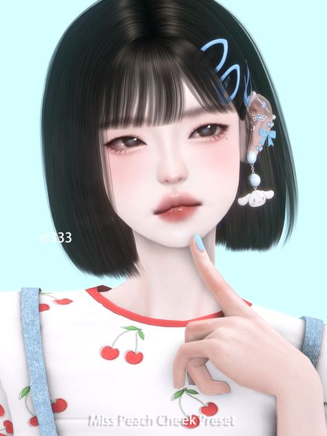 Kikiw Sims 4 Cc, Cheek Preset Sims 4, Sims 4 Cc Cheeks, Sims 4 Cheek Presets, Ts4 Presets, Cute Sims, 헬로키티 배경화면, Cc Sims4, Sims 4 Cas Mods