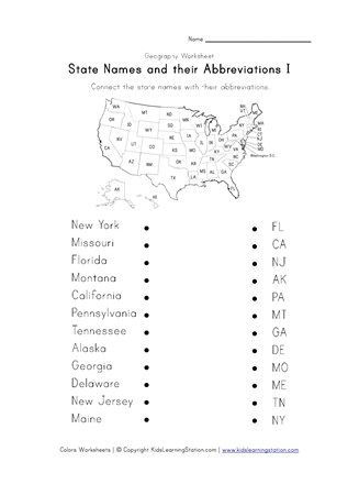 Abbreviations Worksheet, Us Geography, State Abbreviations, Homework Ideas, Geography Worksheets, Geography Activities, Kids Homework, Homeschool Geography, Social Studies Worksheets