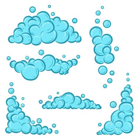 Cartoon soap foam set with bubbles. ligh... | Premium Vector #Freepik #vector #water #texture #border #circle Goop Drawings, Bubbles Clip Art, Soap Bubbles Illustration, Soap Bubbles Drawing, Bubble Bath Drawing, Foam Drawing, Foam Illustration, Soap Drawing, Soap Vector