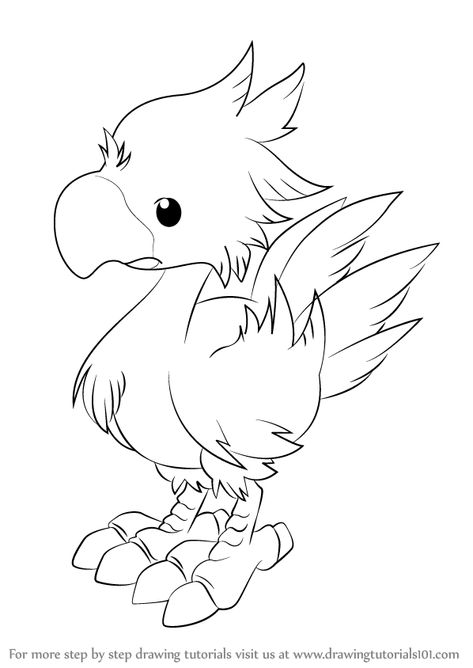 Chocobo is the animal character from Final Fantasy. In this tutorial, we will draw Chocobo from Final Fantasy. Onion Knight, Cricut Cutie, Easy Manga Drawings, Easy Manga, Cricut Tools, Drawing Calligraphy, Manga Coloring Book, Final Fantasy Ix, Art Final