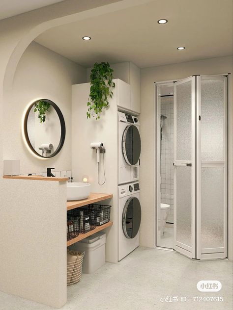 Korean Laundry Room, Korean Bathroom, Service Room, Bathroom Design Trends, Pastel Room, Small Room Design, Bathroom Inspiration Decor, Comfortable Bedroom, Luxury Homes Interior