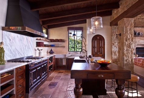 See more of Michael S. Smith Inc.'s "Laguna Beach" on 1stdibs Rustic Italian Decor, Tuscan Kitchen Design, Rustic Italian Home, Spanish Style Kitchen, Witchy Cottage, Italian Kitchen Design, Ideas Cocina, Rustic Homes, Italian Farmhouse