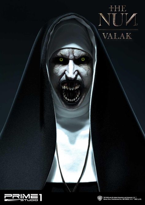 Scary Nun Makeup, Valak Tattoo Design, Conjuring 2, Conjuring Universe, Horror Tattoos, Scary Characters, Art Scary, Scary Photos, Dante's Inferno