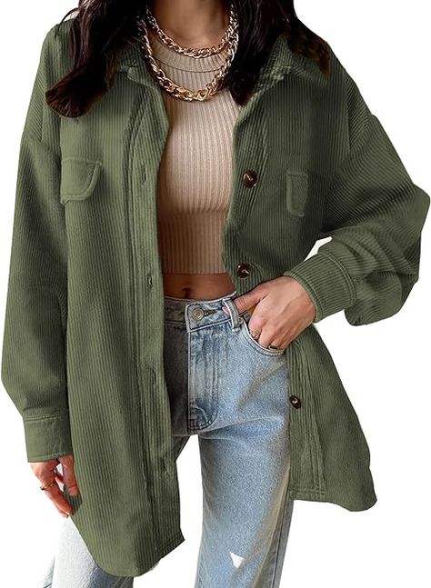 Green Shacket, Outfits 30s, Autumn Outfits 2023, Fashion 2023 Fall, Casual Autumn Outfits, Outfits 2023 Fall, 2023 Fall Fashion, Corduroy Jacket Womens, Corduroy Shirt Jacket