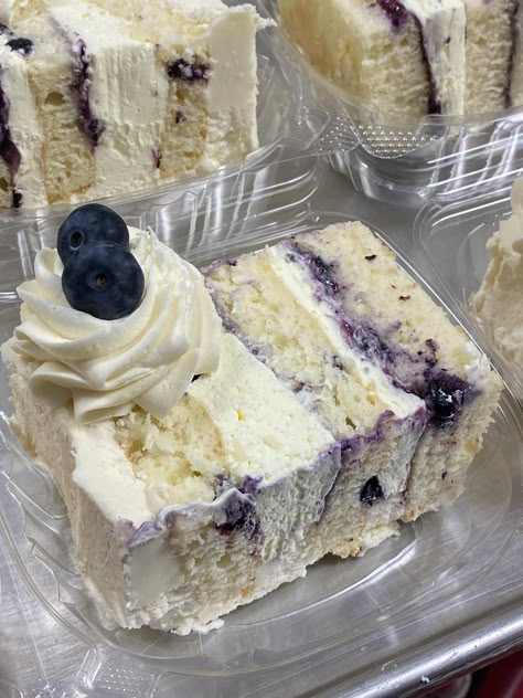 Blueberry Lemon Creme Cake: our... - OMG Chocolate Desserts Lemon Creme Cake, Cake With Blueberries, Lemon Creme, Creme Cake, Lemon Cream Cake, Blueberry Lemon Cake, Blueberry Cake, A Piece Of Cake, Lemon Cream