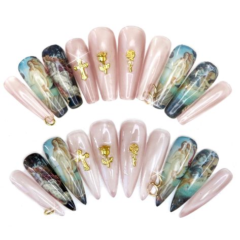 Cats Eye Nails, Venus Nails, Birth Of Venus, Sandro Botticelli, Runway Fashion Couture, Eye Nails, Grunge Nails, Cat Eye Nails, Inner Goddess