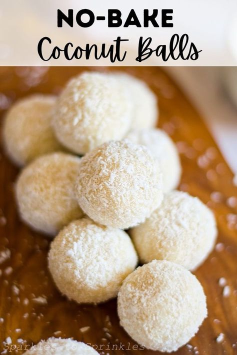 No-bake coconut balls are so easy to make as they combine almond flour, coconut milk, and maple syrup that is then rolled in delicious coconut flakes. This simple treat takes about 10 minutes to prepare and is keto-friendly, Vegan, Gluten-free, dairy-free, and nut-free. Dairy Free Gluten Free Snacks, Coconut Snacks, Nut Free Snacks, Coconut Truffles, Coconut Bites, Dairy Free Treats, Coconut Balls, Coconut Almond, Home Decor Diy Crafts