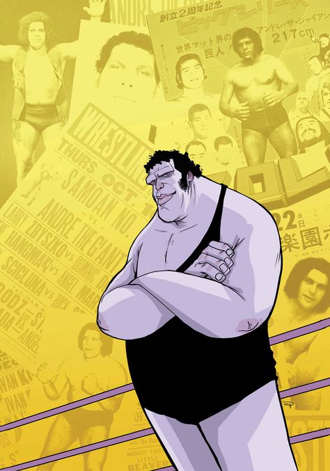 Lion Forge Comics are teaming with Stone Village producers Scott Steindorff and Dylan Russell to develop a feature film about the life of legendary pro wrestler Andre “The Giant” Roussimoff. The biopic will be based off of Lion Forge’s authorized graphic novel, Andre the Giant: Closer to Heaven. Andre the Giant: Closer to Heaven was … Wwe Cartoon, Wwe Fan Art, Wwe Art, Wrestling Posters, Andre The Giant, Wwe Wallpapers, Gloves Design, Wrestling Superstars, Wrestling Wwe