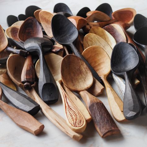 Hand carved wooden spoons