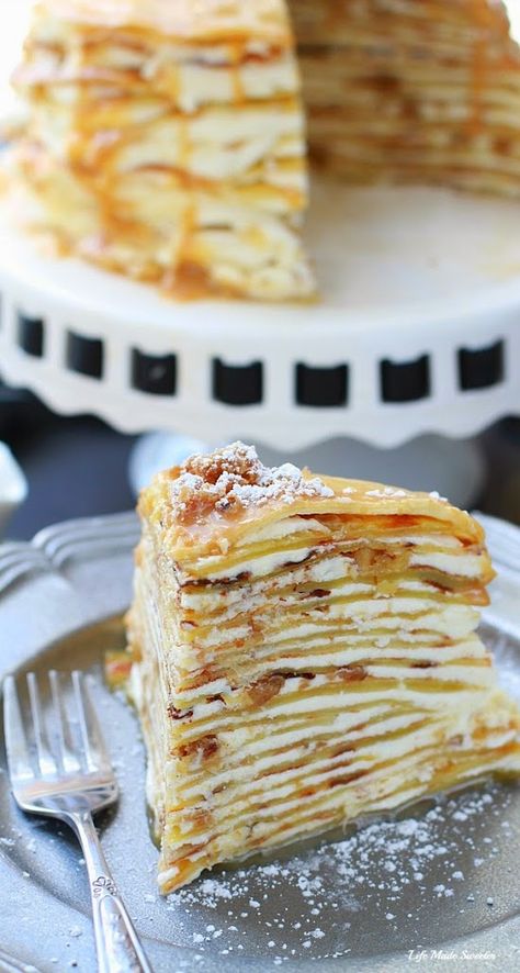 Dessert Crepes, Crepe Cake Recipe, Maple Recipes, Pecan Praline, Crepe Cake, Pecan Pralines, Maple Pecan, Pecan Recipes, Crepe Recipes