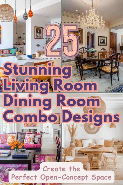 Discover 25 creative Living Room Dining Room Combo Designs that blend comfort and style seamlessly. From modern minimalism to rustic charm, find the perfect design to transform your open-concept space. #LivingRoomDiningRoomCombo #HomeDesignIdeas #OpenConceptLiving #InteriorDesignInspiration #SpaceSavingDecor Sofas In Dining Rooms, Combination Dining And Living Room, Shared Dining Room And Living Room, Living Room Dining Room Entryway Combo, Small Open Concept Living Dining Room, How To Decorate A Small Living Room Dining Room Combo, Open Living And Dining Room Decor, Boho Living Room And Dining Room Combo, Turn Dining Room Into Tv Room