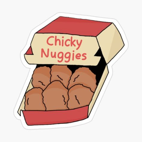 Chicken Nugget Tattoo, Nugget Tattoo, Box Sticker, Enjoy Your Meal, Chicken Nugget, Tattoo Desings, Chicken Nuggets, Sand Color, Sweets Treats