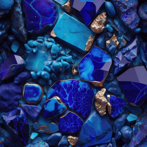 Lapis Lazuli Blue Aesthetic, Metallic Blue Aesthetic, Blue Crystal Aesthetic, Lapis Lazuli Aesthetic, Indigo Crystals, Peacock Aesthetic, Coffee Mural, Indigo Aesthetic, Rock Pattern